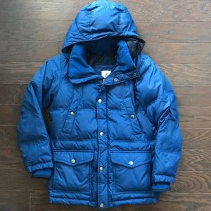 Boys Lands End size 8 blue parka